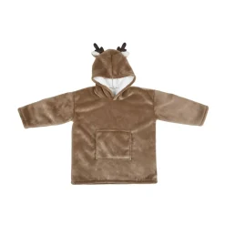 STOF Plaid poncho enfant (60 x 95 cm) Gabin Marron New