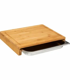 ATMOSPHERA Planche à découper avec bac récupérateur (35 x 28 cm) naturel Bois Online