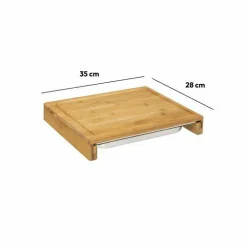 ATMOSPHERA Planche à découper avec bac récupérateur (35 x 28 cm) naturel Bois Online