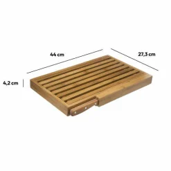 ATMOSPHERA Planche à pain avec couteau (44 x 27 cm) Bambou Naturel Discount