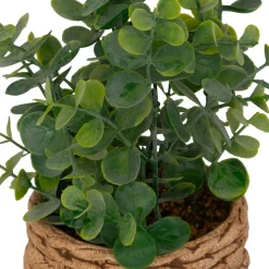 Atmosphera, cru017dateur d'intu017drieur Plante artificielle en pot cimenté (H27 cm) Eucalyptus Jaye Vert