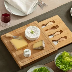 SG Secret de Gourmet Plateau de fromage bambou (30 x 30 cm) Siao Naturel Best