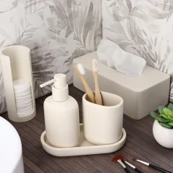 TENDANCE Plateau de rangement ovale (19,5 cm) Japandi Beige Discount