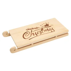 KOOPMAN Plateau de service (32 x 14 cm) Luge Merry Christmas Naturel Online