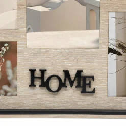 ATMOSPHERA Pêle-mêle mural 5 photos (H32 cm) Ewen naturel Bois Sale