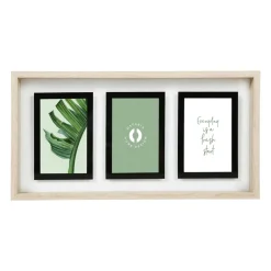 OSTARIA Pêle-mêle mural 3 photos (47 x 23,5 cm) Néo Beige