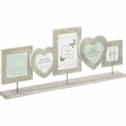 ATMOSPHERA Pêle-mêle 5 photos en bois (H22 cm) Esprit Campagne Gris Outlet