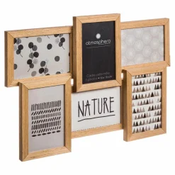 ATMOSPHERA Pêle-mêle 6 photos (41 x H31 cm) Nature Bois Discount