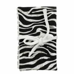 OSTARIA Pochette à bijoux de voyage (26 x 27 cm) Zèbre Noir