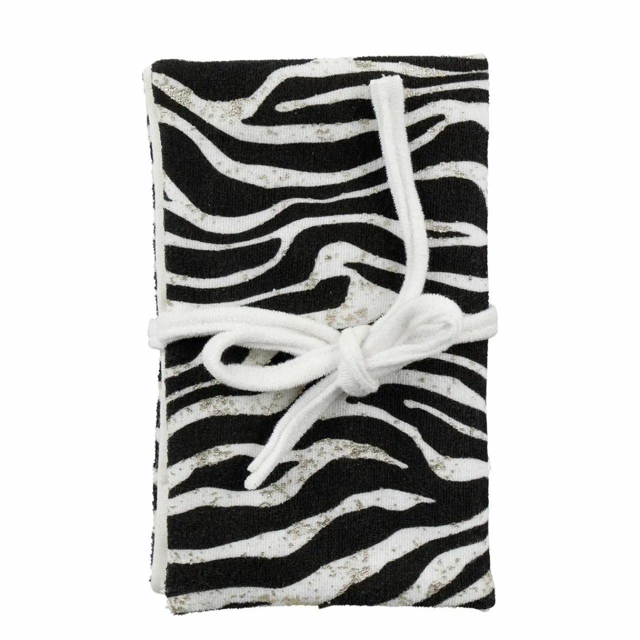 OSTARIA Pochette à bijoux de voyage (26 x 27 cm) Zèbre Noir