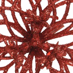 KAEMINGK Poinsettia de Noël Chic sur clip (D14 cm) Rouge Discount