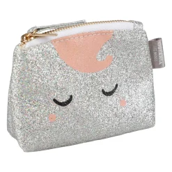 OSTARIA Porte monnaie paillettes enfant (11 cm) Licorne Argent