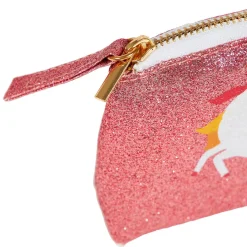 OSTARIA Porte monnaie paillettes enfant (11 cm) Licorne Rose Discount