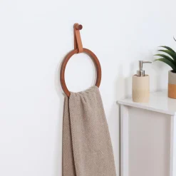 TENDANCE Porte serviette adhésif arrondi (D21 cm) Season Color Caramel Online