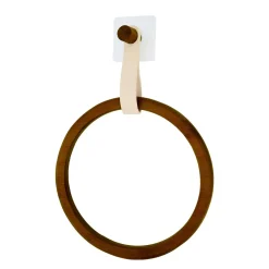TENDANCE Porte serviette adhésif arrondi (D21 cm) Season Color Beige Hot