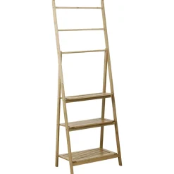 TENDANCE Porte serviette avec tablette de rangement bambou (H152 cm) Hanoï Naturel Discount