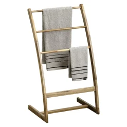 TENDANCE Porte serviette en bois d'acacia 3 niveaux (H81 cm ) Lina Marron