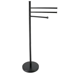 TENDANCE Porte serviette 3 niveaux en métal (H86 cm) Homy Noir New