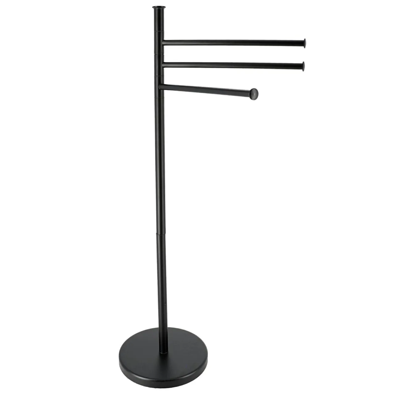 TENDANCE Porte serviette 3 niveaux en métal (H86 cm) Homy Noir New