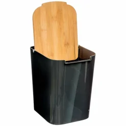 ATMOSPHERA Poubelle en bambou (H24 cm) Baltik Noir Outlet