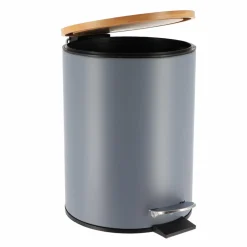 TENDANCE Poubelle à pédale avec frein de chute Timeless e Gris New