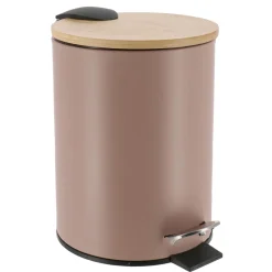 TENDANCE Poubelle à pédale avec frein de chute Timeless Cappuccino Marron New