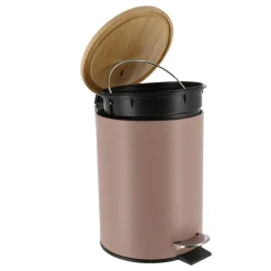 TENDANCE Poubelle à pédale avec frein de chute Timeless Cappuccino Marron New