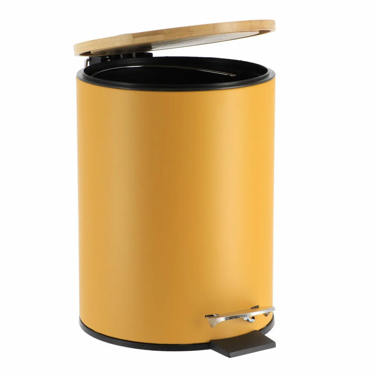 TENDANCE Poubelle à pédale avec frein de chute Timeless Jaune moutarde New
