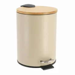 TENDANCE Poubelle à pédale avec frein de chute Timeless Taupe Discount