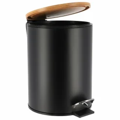 TENDANCE Poubelle à pédale avec frein de chute Timeless Noir Outlet