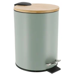 TENDANCE Poubelle à pédale avec frein de chute Timeless Vert Eucalyptus Discount