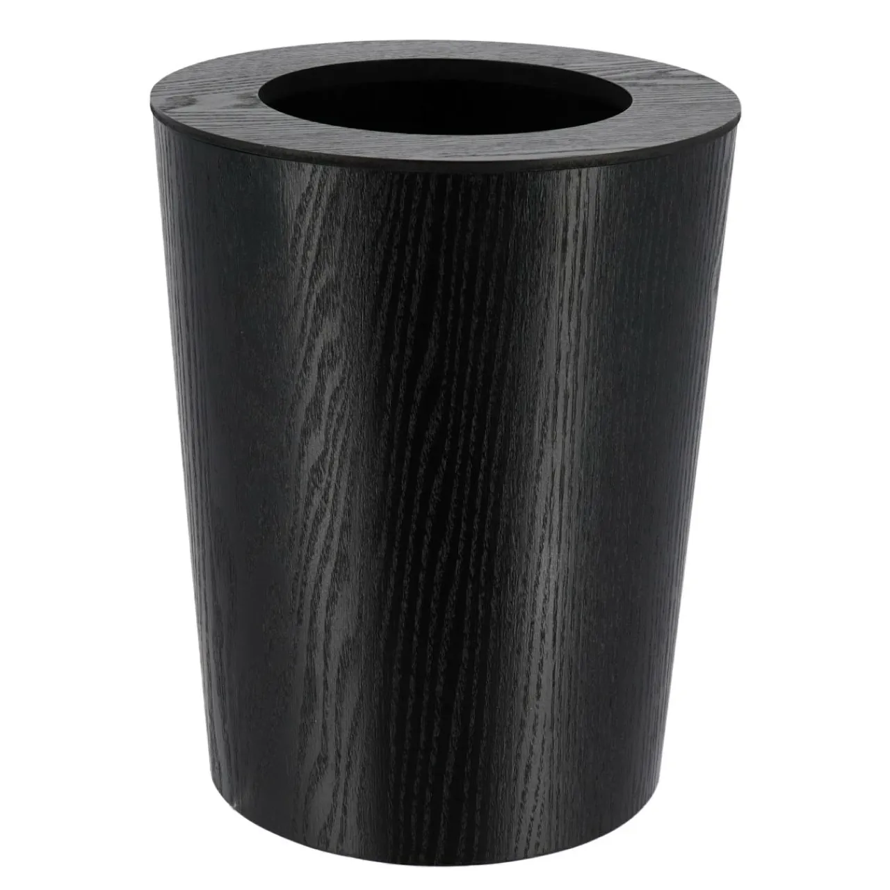 TENDANCE Poubelle salle de bain façon bois Scandi Noir Online