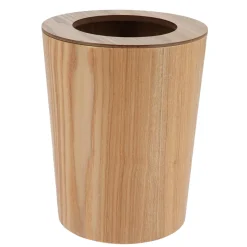 TENDANCE Poubelle salle de bain façon chêne Scandi Beige Outlet