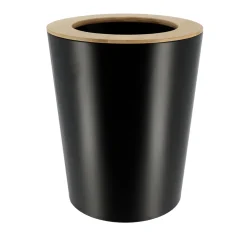 TENDANCE Poubelle salle de bain 5L Purebamboo Noir Best