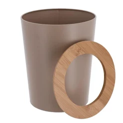 TENDANCE Poubelle salle de bain 5L Purebamboo Cappuccino Marron Clearance