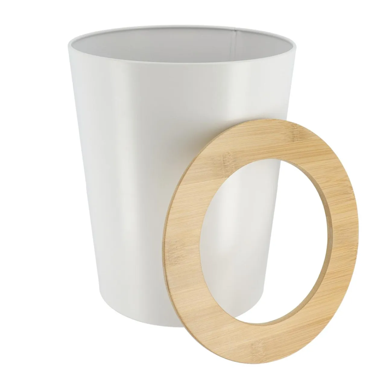 TENDANCE Poubelle salle de bain 5L Purebamboo Blanc Online