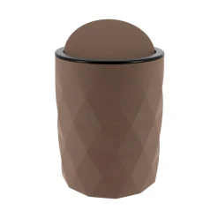 TENDANCE Poubelle salle de bain 6L Rubby Marron Hot