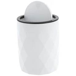 TENDANCE Poubelle salle de bain 6L Rubby Blanc Best