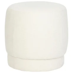 Atmosphera, cru017dateur d'intu017drieur Pouf bouclette (D39 cm) Améa Blanc Clearance