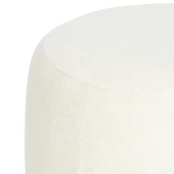 Atmosphera, cru017dateur d'intu017drieur Pouf bouclette (D39 cm) Améa Blanc Clearance