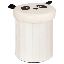 Atmosphera cru017dateur d'intu017drieur for kids Pouf coffre pliant enfant (H38 cm) Panda Noir Outlet