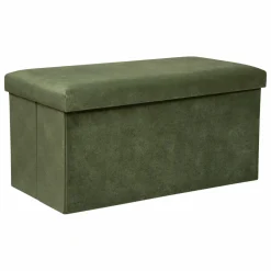 ATMOSPHERA Pouf de rangement double Lilou Vert kaki