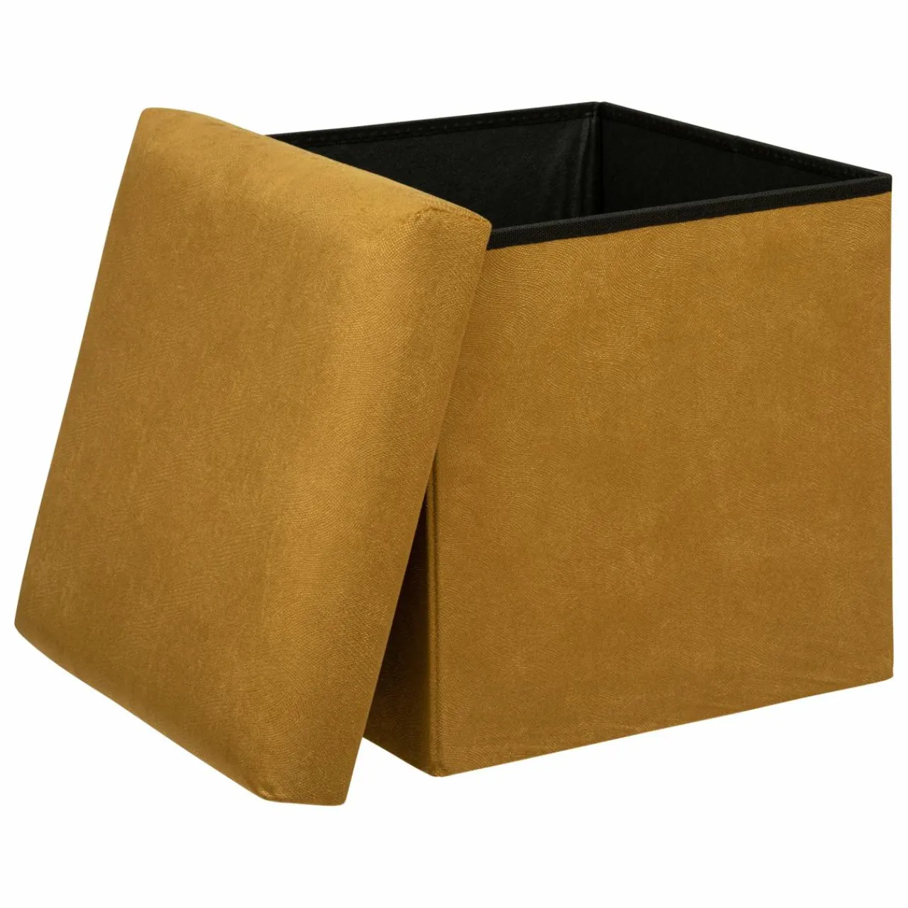 ATMOSPHERA Pouf de rangement (H38 cm) Lilou Jaune moutarde New