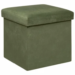ATMOSPHERA Pouf de rangement (H38 cm) Lilou Vert kaki Discount