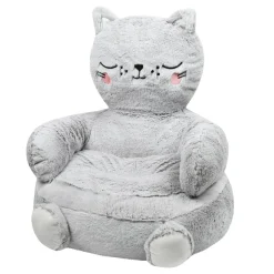 STOF Pouf enfant chat (45 x 45 cm) Louisa Gris
