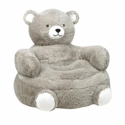 STOF Pouf peluche ours enfant (H45 cm) Leo Gris New