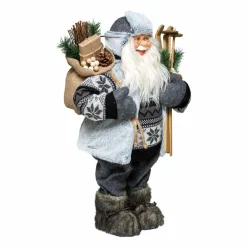 Feeric Lights & Christmas Père Noël déco Traditionnel (H60 cm) Arnold Gris Hot