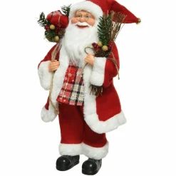 KAEMINGK Père Noël déco traditionnel (H45 cm) Sven Rouge