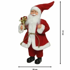 KAEMINGK Père Noël déco Traditionnel (H20 cm) Stan Rouge