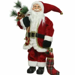 KAEMINGK Père Noël déco Traditionnel (H60 cm) Santa Claus Rouge Hot